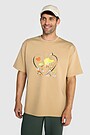 Short sleeves cotton T-shirt SUMMER OF MOVEMENT 90X90 2 | BROWN | Audimas