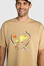 Short sleeves cotton T-shirt SUMMER OF MOVEMENT 90X90 4 | BROWN | Audimas