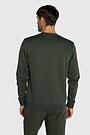 Cotton French terry crewneck sweatshirt 2 | GREEN | Audimas