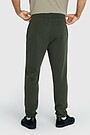 Cotton French terry tapered sweatpants 3 | GREEN | Audimas