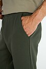 Cotton French terry tapered sweatpants 4 | GREEN | Audimas