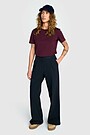 High waisted wide leg pants 1 | Dark blue | Audimas