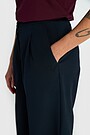 High waisted wide leg pants 5 | Dark blue | Audimas
