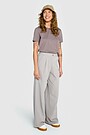 High waisted wide leg pants 1 | Cream | Audimas