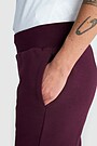 Tapered cotton French terry sweatpants 4 | PURPLE | Audimas
