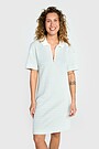 Knitted half zip dress 2 | GREEN | Audimas