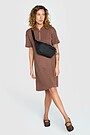 Knitted half zip dress 5 | BROWN | Audimas