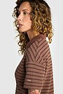 Knitted half zip dress 3 | BROWN | Audimas