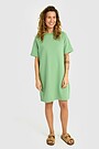 Textured dress with Viscose 1 | GREEN | Audimas