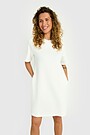 Textured dress with Viscose 2 | WHITE | Audimas