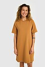 Textured dress with Viscose 2 | BROWN | Audimas
