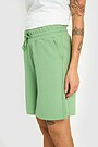 Textured sweatshorts with Viscose 4 | GREEN | Audimas