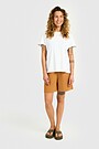 Textured sweatshorts with Viscose 1 | BROWN | Audimas