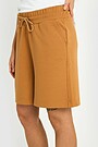 Textured sweatshorts with Viscose 4 | BROWN | Audimas