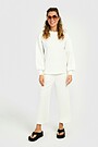 Textured crewneck sweatshirt with Viscose 4 | WHITE | Audimas