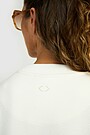 Textured crewneck sweatshirt with Viscose 3 | WHITE | Audimas