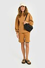 Textured crewneck sweatshirt with viscose 4 | BROWN | Audimas