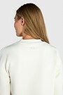 Textured crewneck sweatshirt with viscose 3 | WHITE | Audimas