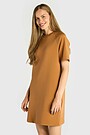 Textured dress with viscose 2 | BROWN | Audimas