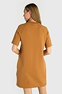 Textured dress with viscose 3 | BROWN | Audimas