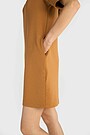 Textured dress with viscose 5 | BROWN | Audimas
