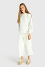 Textured culottes with viscose 5 | WHITE | Audimas