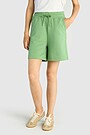 Textured sweatshorts with viscose 2 | GREEN | Audimas