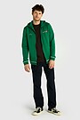 National collection cotton full-zip hoodie 4 | GREEN | Audimas