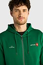 National collection cotton full-zip hoodie 3 | GREEN | Audimas