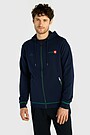 National collection cotton full-zip hoodie 1 | BLUE | Audimas