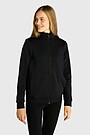 Cotton French terry full-zip sweatshirt 1 | BLACK | Audimas
