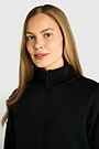 Cotton French terry full-zip sweatshirt 2 | BLACK | Audimas