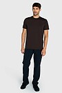 Short sleeve cotton T-shirt 4 | BROWN | Audimas