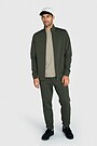 Cotton French terry full-zip sweatshirt 5 | GREEN | Audimas