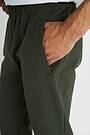 Straight cut cotton French terry sweatpant 4 | GREEN | Audimas