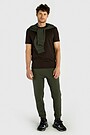 Tapered cotton French terry sweatpants 1 | GREEN | Audimas