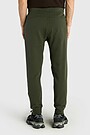 Tapered cotton French terry sweatpants 3 | GREEN | Audimas