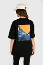Short sleeves cotton T-shirt Mountain serpentines 2 | BLACK | Audimas