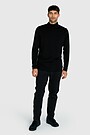 Cotton pique sweatpants 1 | BLACK | Audimas