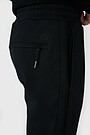 Cotton pique sweatpants 4 | BLACK | Audimas