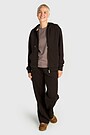 Soft full-zip cotton hoodie 4 | BROWN | Audimas