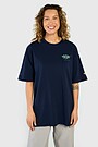 Oversized short sleeve T-shirt 2 | BLUE | Audimas