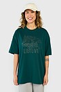 Oversized short sleeve T-shirt 3 | GREEN | Audimas