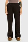 Peach-touch cotton wide sweatpants 5 | BROWN | Audimas