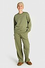 Peach-touch cotton wide sweatpants 1 | GREEN | Audimas