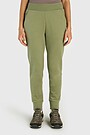 Peach-touch tapered fit cotton sweatpants 2 | GREEN | Audimas