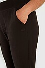 Peach-touch tapered fit cotton sweatpants 4 | BROWN | Audimas