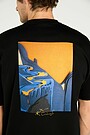 Short sleeves cotton T-shirt Mountain serpentines 4 | BLACK | Audimas