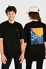 Short sleeves cotton T-shirt Mountain serpentines 1 | BLACK | Audimas