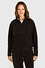 Fleece half-zip sweatshirt 1 | BROWN | Audimas